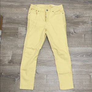 Pastel Yellow High Rise Levi’s